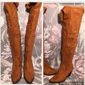 Jeffrey Campbell Surely Suede Thigh High Boots S 7